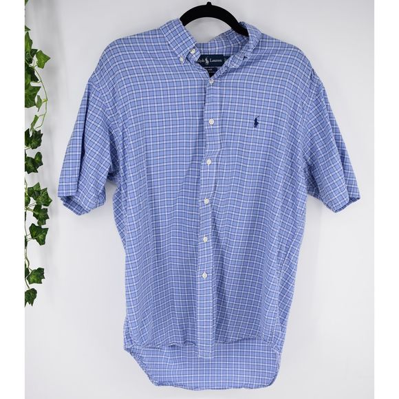 Ralph Lauren Other - Ralph Lauren blue plaid button down short sleeve